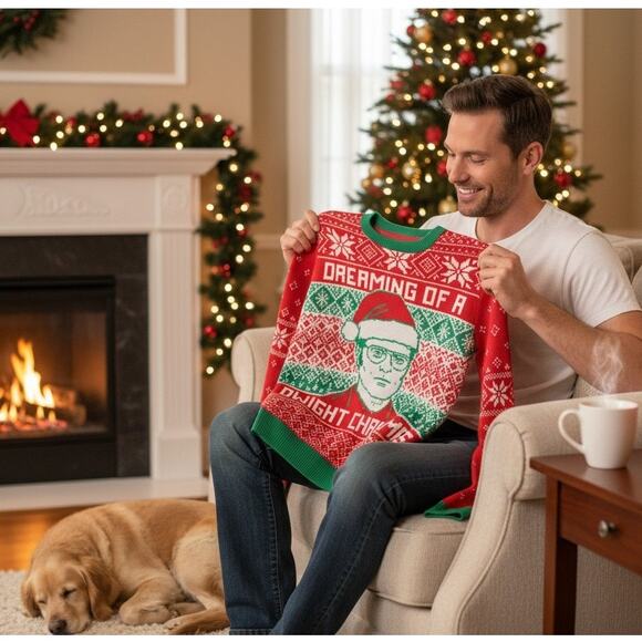 Ripple Junction The Office “Dwight Christmas” Sweater NWOT M XL 2XL Holiday - Picture 5 of 5